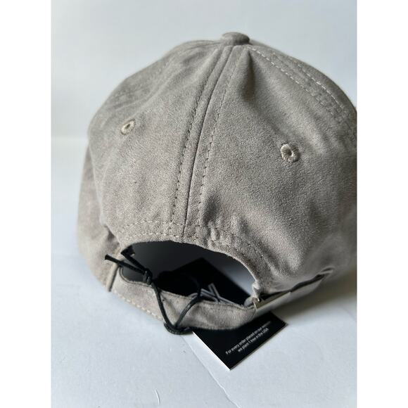PX Clothing Gray Suede-Like Adjustable Baseball Hat Cap Unisex One Size New - Picture 3 of 7